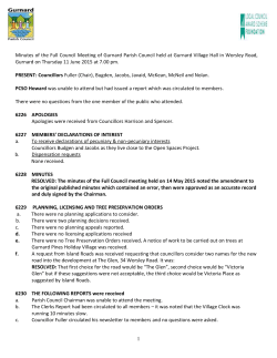 11 June - Gurnard Parish Council