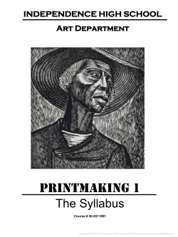 printmaking 1 - Fulton County School System
