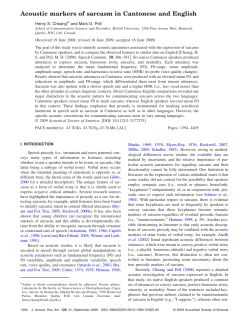 Acoustic markers of sarcasm in Cantonese and English