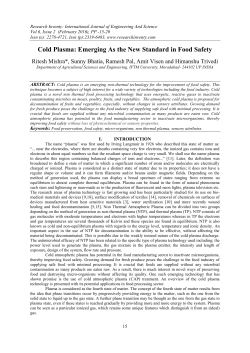 Cold Plasma: Emerging As the New Standard in