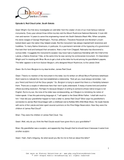 Episode 9, Red Cloud Letter, South Dakota