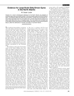 Evidence for Large-Scale Eddy-Driven Gyres in the North Atlantic