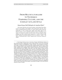 From Multiculturalism to Technique: Feminism, Culture and the