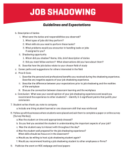 Job Shadowing Page 2
