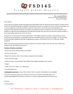 Healthy Snacks District Letter