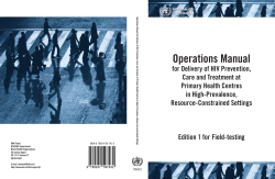 Operations Manual - World Health Organization