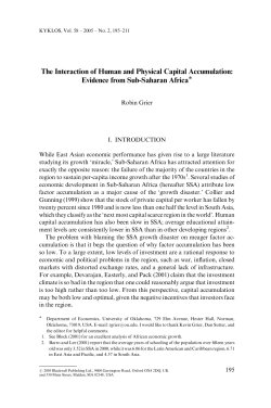 The Interaction of Human and Physical Capital Accumulation