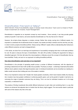 Diversification is regarded as an important concept by most