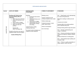 FIFTH GRADE LANGUAGE ARTS Quarter UNITS OR THEMES