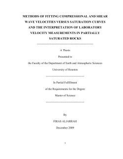 methods of fitting compressional and shear wave velocities versus