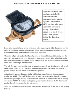 READING THE NEPTUNE E-CODER METERS