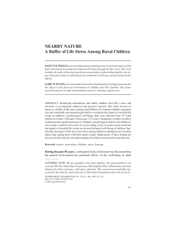 NEARBY NATURE A Buffer of Life Stress Among