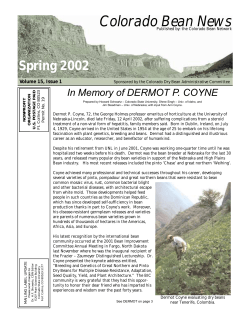 Colorado Bean News