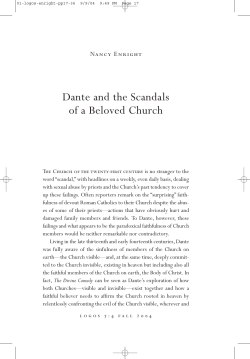 Dante and the Scandals of a Beloved Church