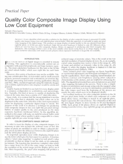 Quality Color Composite Image Display Using Low Cost