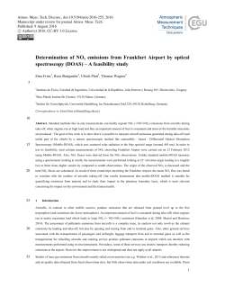 Determination of NOx emissions from Frankfurt Airport by optical