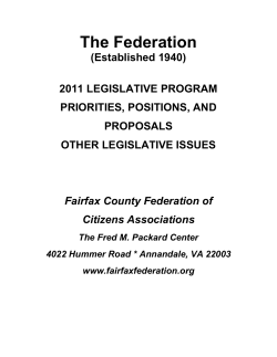The Federation - Fairfax County Federation of Citizens Associations