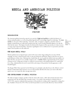 Mass Media and American Politics