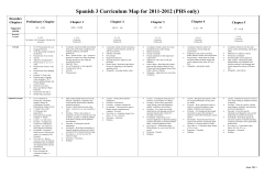 Spanish 3 Curriculum Map for 2011