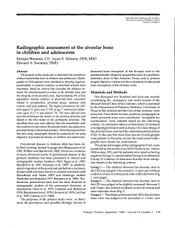 Radiographic assessment of the alveolar bone in children and