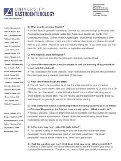 Frequently Asked Questions About Bowel Preparation