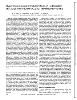 Hyperpnea-induced bronchoconstriction is dependent on tachykinin