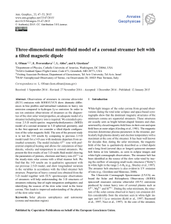 Three-dimensional multi-fluid model of a coronal streamer belt with