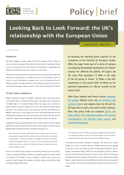 Policy brief - The Institute for European Studies