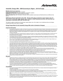 ActewAGL Energy Offer - NSW Queanbeyan Region &ndash; 25/10 off usage