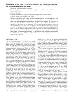 How to hit home runs: Optimum baseball bat