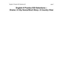 English II Practice EOI Selections