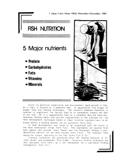FISH NUTRITION 5 Major nutrients
