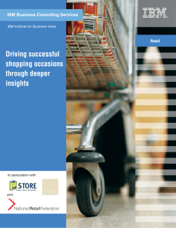 Driving successful shopping occasions through deeper insights