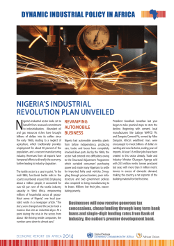 nigeria`s industrial revolution plan unveiled