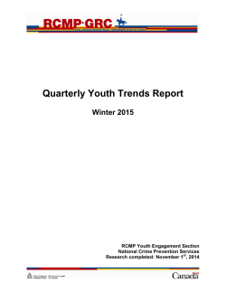 Quarterly Youth Trends Report