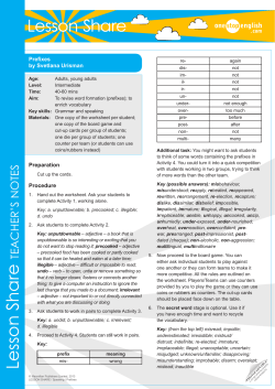 Lesson Share - Onestopenglish