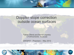 Doppler slope correction outside ocean surfaces