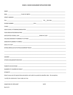 cesar e. chavez scholarship application form name