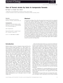 Use of forest strata by bats in temperate forests