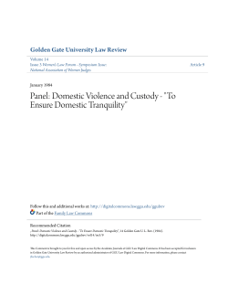 Panel: Domestic Violence and Custody