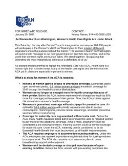 January 20, 2017 &ndash; Press Release