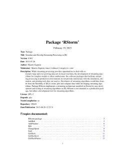 Package `RStorm`