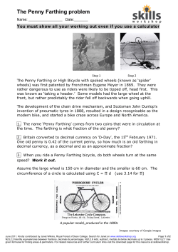 L2 The Penny Farthing problem