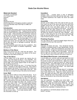 Soda Can Alcohol Stove