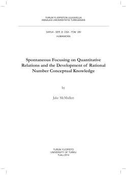 Spontaneous Focusing on Quantitative Relations and the