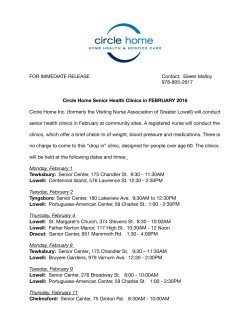 FOR IMMEDIATE RELEASE Contact: Eileen Malloy