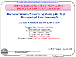 mem_mech.ppt - RIT - People - Rochester Institute of Technology