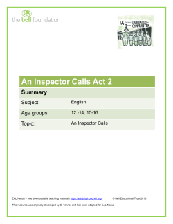 An Inspector Calls Act 2