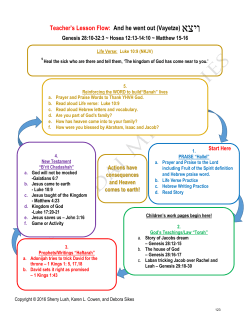 Chapter 7 Vayetze - El Shaddai Ministries