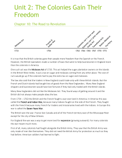 Unit 2: The Colonies Gain Their Freedom